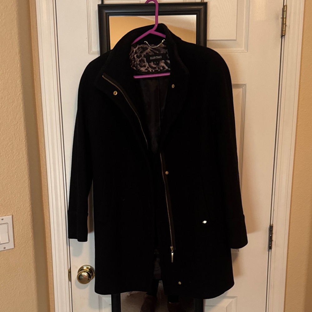 Ellen Tracy Black Trench Coat